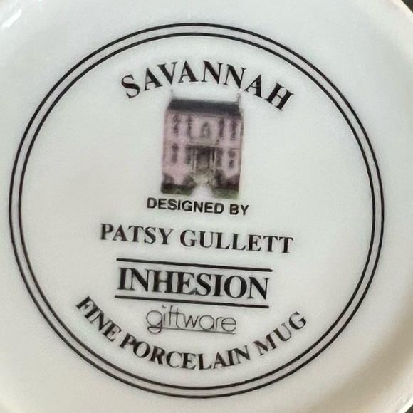 SAVANNAH Historic Scenic COFFEE Tea CUP Patsy Gullett FINE PORCELAIN 10 oz. Mug - Picture 7 of 10